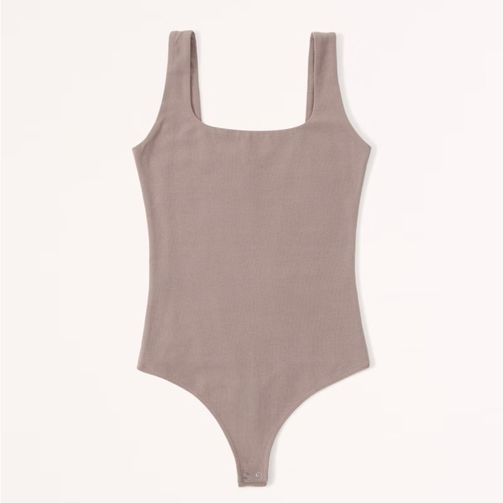 Cotton-Blend Seamless Fabric Tank Bodysuit